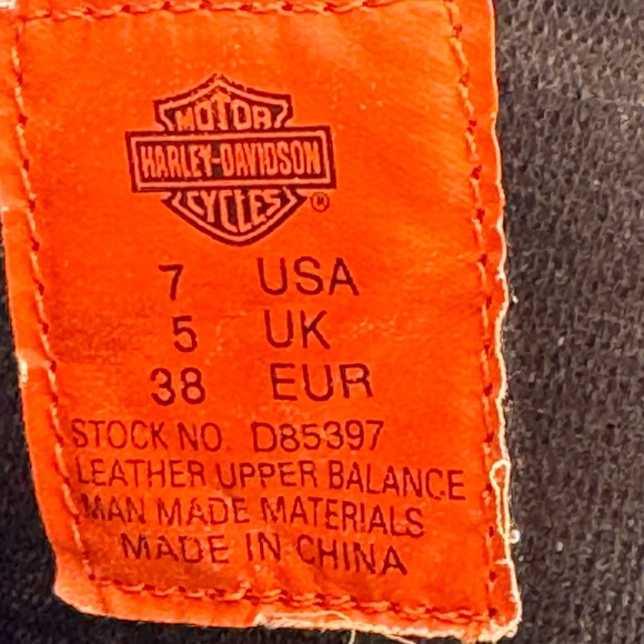 Harley Davidson Black Leather Riding Boots Women’s Size 7 D85397 - Picture 16 of 16